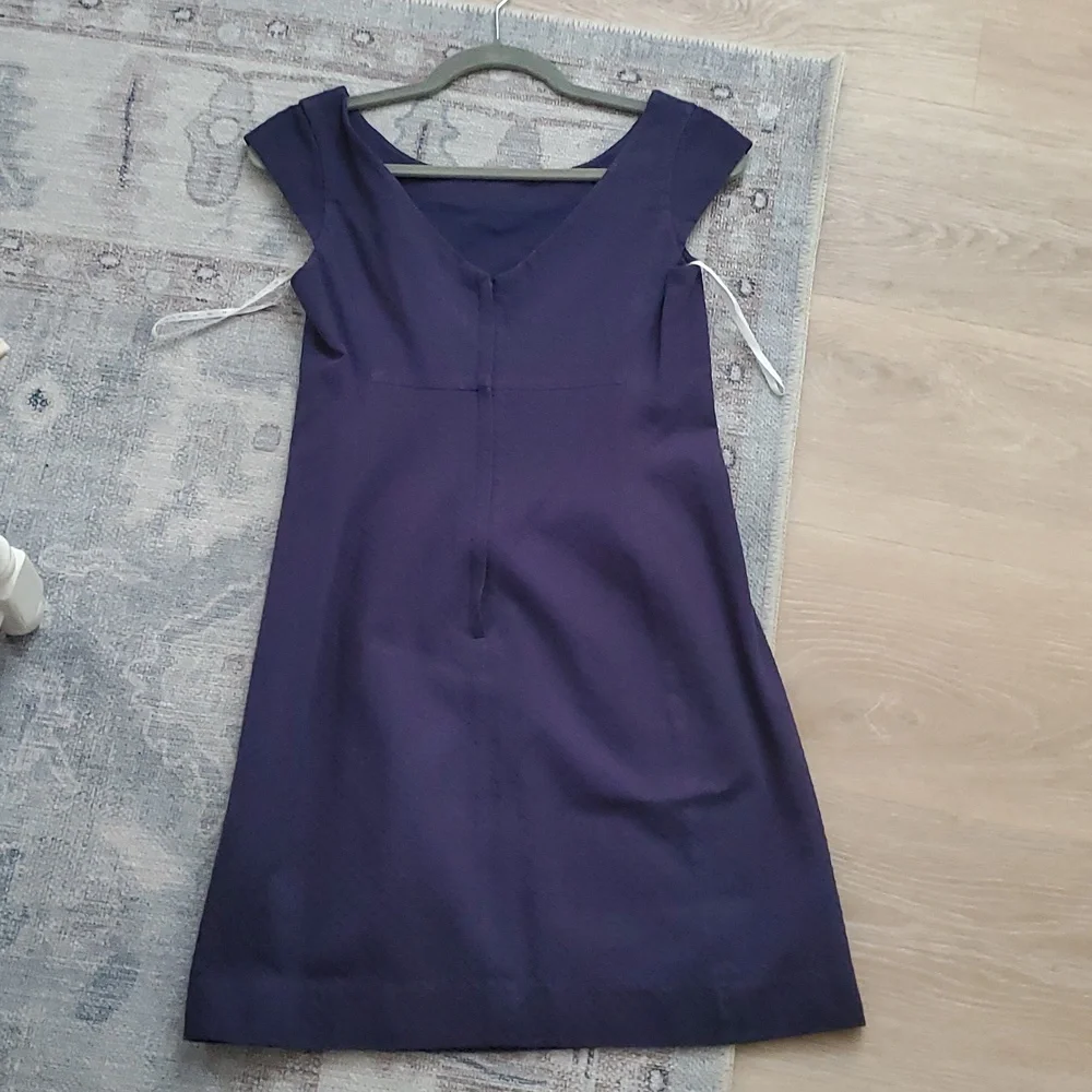 Lilly Pulitzer Allura Dress Navy Embroidered Sheath Dress  Sz2